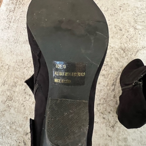 Black Suede Booties - Picture 3 of 3